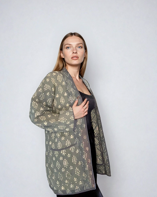 Giacca Kantha reversibile Canto Nomade EcoEssence