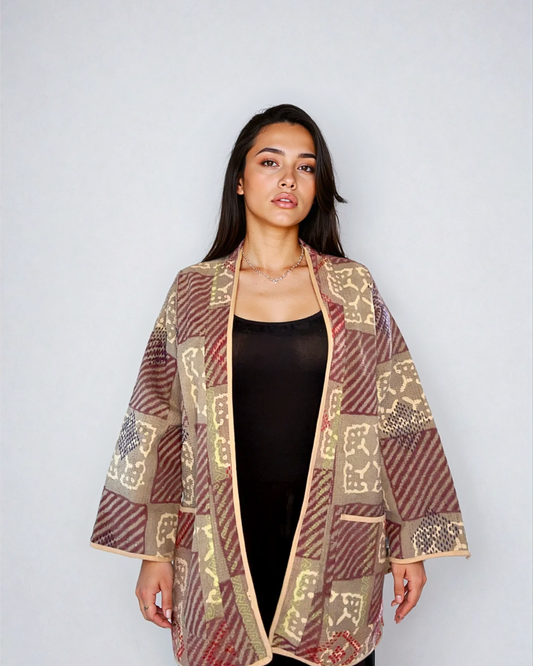 Giacca Kantha reversibile Canto Nomade EcoEssence