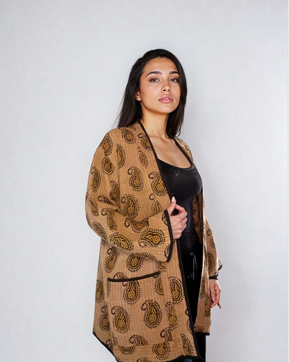 Giacca Kantha reversibile Canto Nomade EcoEssence