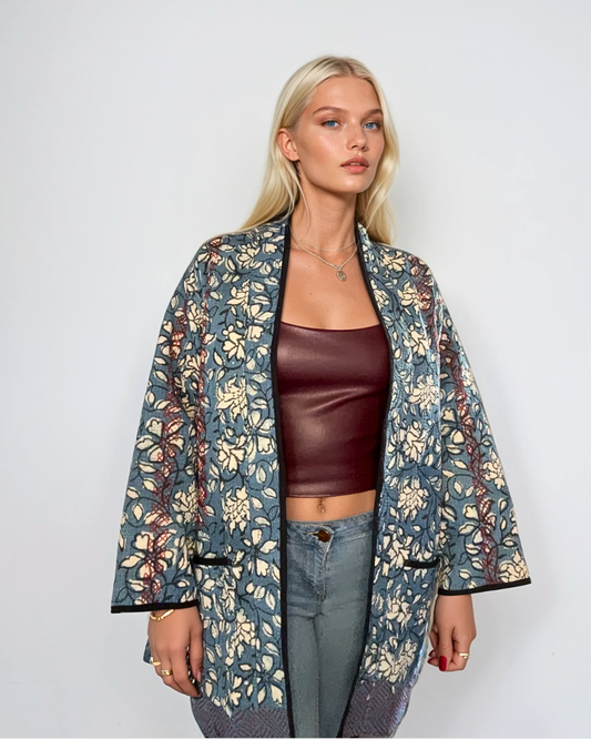 Giacca Kantha reversibile Canto Nomade EcoEssence