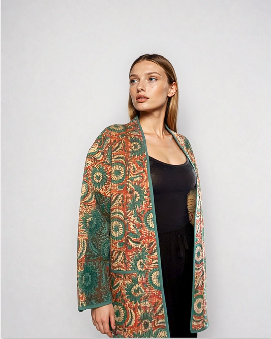 Giacca Kantha reversibile Canto Nomade EcoEssence