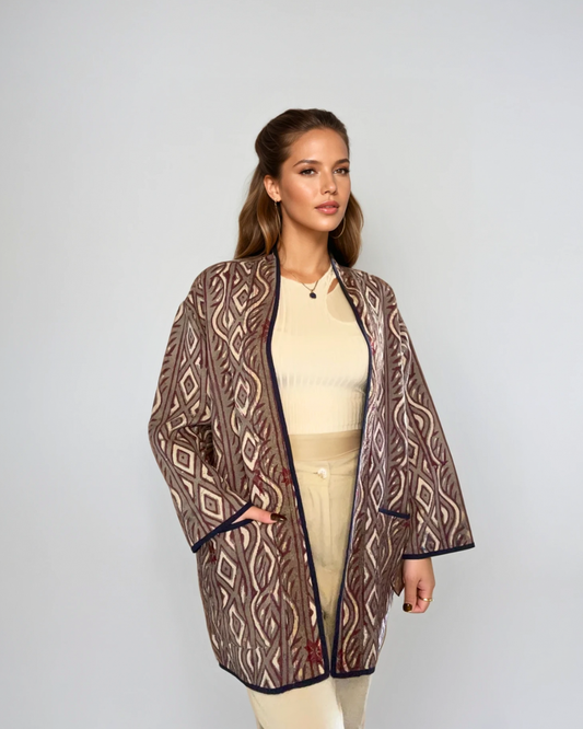 Giacca Kantha reversibile Canto Nomade EcoEssence