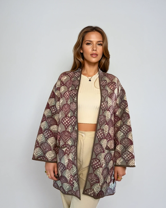 Giacca Kantha reversibile Canto Nomade EcoEssence