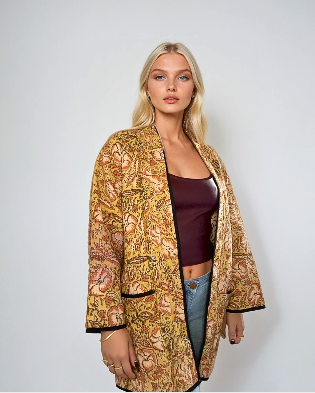 Giacca Kantha reversibile Canto Nomade EcoEssence