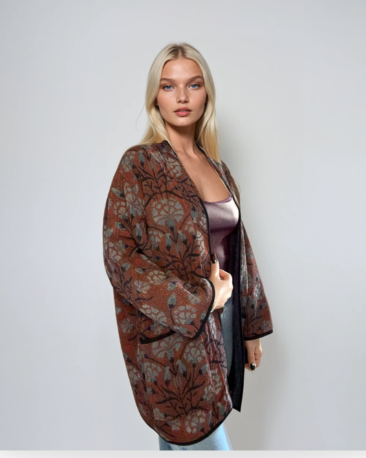 Giacca Kantha reversibile Canto Nomade EcoEssence