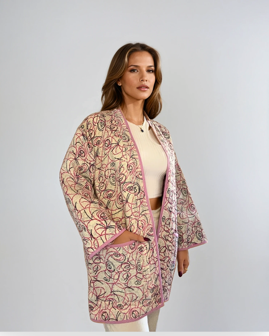 Giacca Kantha reversibile Canto Nomade EcoEssence