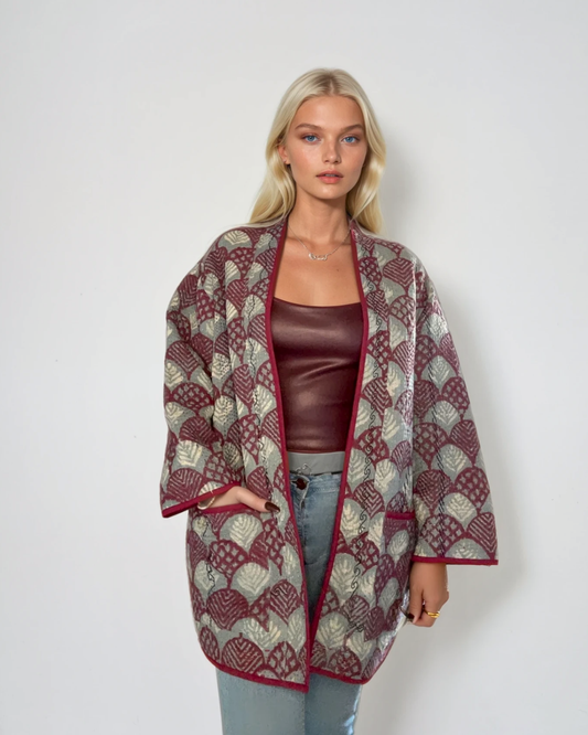 Giacca Kantha reversibile Canto Nomade EcoEssence