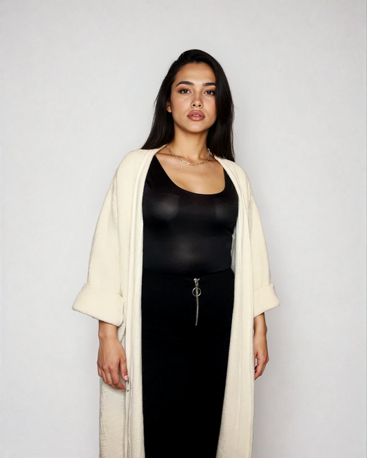 Kimono Essenza Pura in cotone grezzo foderato EcoEssence